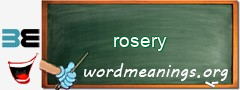 WordMeaning blackboard for rosery